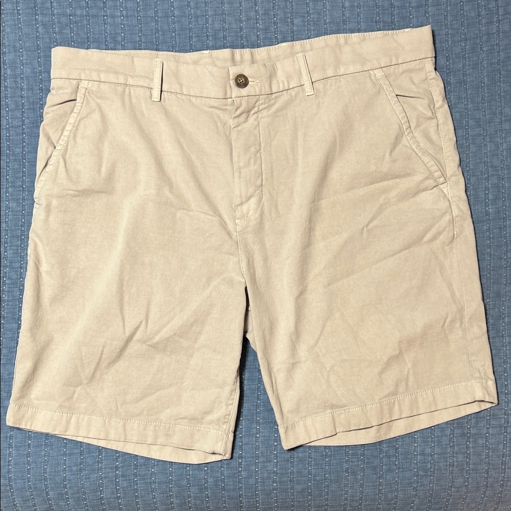 Caribbean Men's Beige Flat Front Shorts